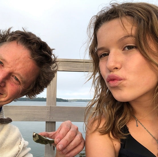 A picture of Billy Bush with his youngest daughter, Lillie.